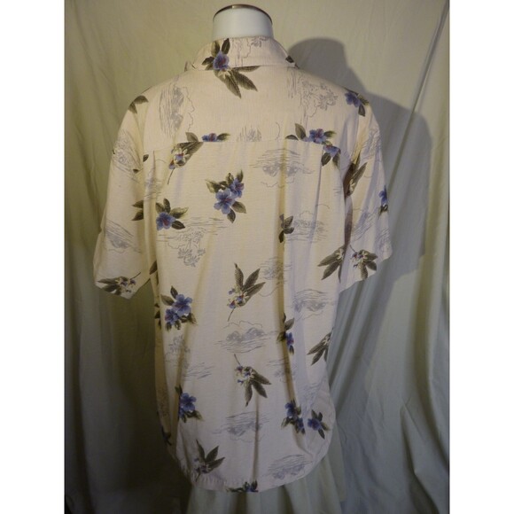 Coconut Bobs Hawaiian Silk Short Sleeve Shirt-Floral-sz M - Picture 3 of 4